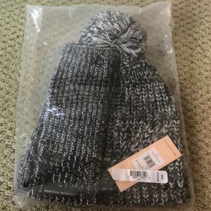 Rebecca Minkoff beanie and arm warmer set